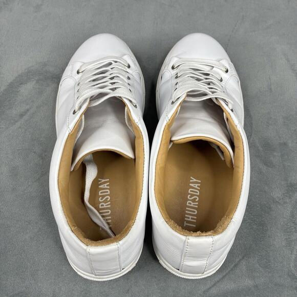 Thursday Boot Company Premier Low Top White Leather Sneakers Womens Size 6 - Picture 5 of 15